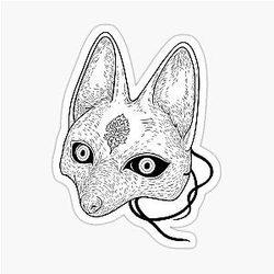 Shimizu Hinako Mask Sketch Silent Hill Sticker