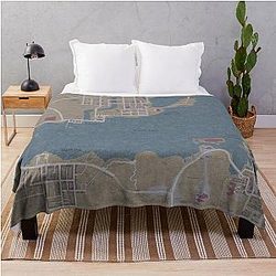 HD Silent Hill Full Map Throw Blanket