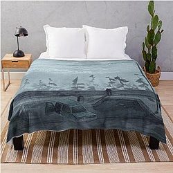 Toluca Lake Silent Hill Fanart Art by Eliott Sontot Throw Blanket