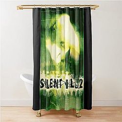 Silent Hill 2 Ps2 Original Box Art Green Cover Shower Curtain