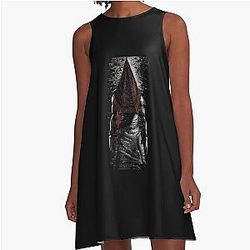 Pyramid Head Silent Hill Art Print – Executioner of Silent Hill Design Oversized A-Line Dress