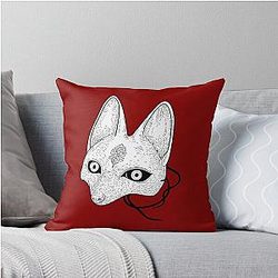 Shimizu Hinako Mask Sketch Silent Hill Throw Pillow