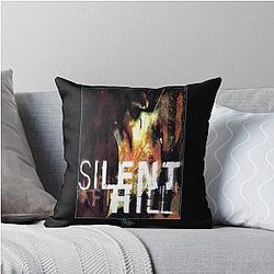 Silent Hill 1 Ps1 Box Art Throw Pillow