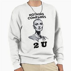 Sinéad O'Connor in Hyper Realistic BW Pullover Sweatshirt
