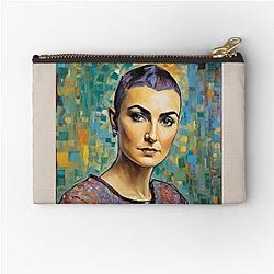 Portrait of Sinéad O Connor Zipper Pouch