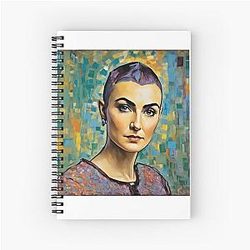 Portrait of Sinéad O'Connor Spiral Notebook