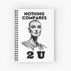 Sinéad O'Connor in BW Spiral Notebook