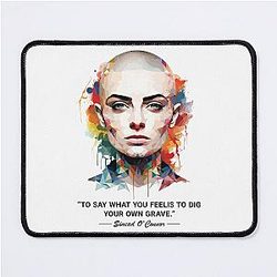 Sinéad O'Connor painting mouse pad
