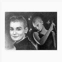 Sinéad O'Connor Pencil Portrait Hand-Drawn Music Icon Art Irish Singer Sketch Print