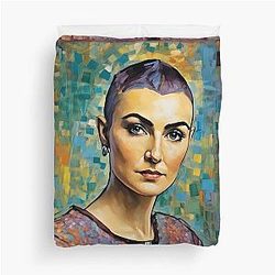 Portrait of Sinéad Connor Duvet Cover