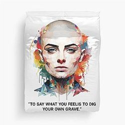 Sinéad O'Connor painting Duvet Cover