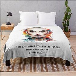 Sinéad O'Connor Painting Throw Blanket
