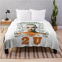 Sinéad O'Connor in Classic T-Shirt Throw Blanket
