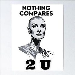 Sinéad O'Connor in BW Poster