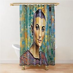 Portrait of Sinéad O'Connor Shower Curtain