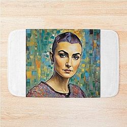 Portrait of Sinéad O'Connor Bath Mat
