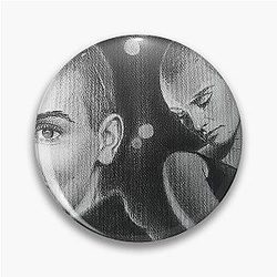 Sinéad O'Connor Pencil Portrait • Hand Drawn Music Icon Art • Irish Singer Sketch Print Pin