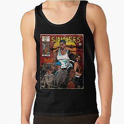 Sinners Vintage Art Tank

I removed the weird characters (the space in between 'Sinners' and 'Vintage' is not necessary), and the duplicate word 'Art' that appeared in sequence.
