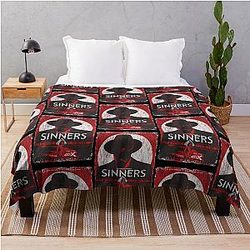Sinners Movie Poster Art Retro Throw Blanket