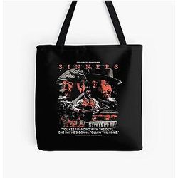 Dancing With The Devil Sinners Vintage All Over Print Tote Bag