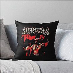 Sinners Retro Vintage Throw Pillow