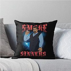 Smoke Sinners Throw Pillow