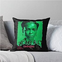 We are all sinners throw pillow