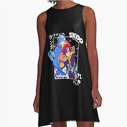 Sk8 the Infinity anime! Cute Langa Hasegawa and Reki Kyan A-Line Dress