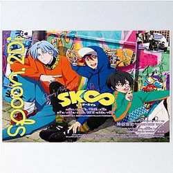 Spoon 2Diagram Cover - SK8 the INFINITY - Langa, Reki and Miya Poster