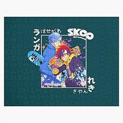 Sk8 the Infinity anime Cute Langa Hasegawa and Reki Kyan Jigsaw Puzzle