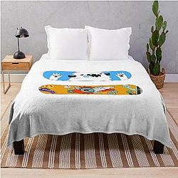 Sk8 The Infinity - Reki and Langa skateboards throw blanket