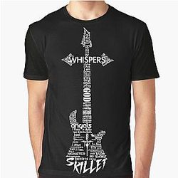 Skillet Guitar Typography Black Graphic T-Shirt