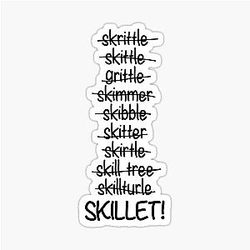 Skillet! (white) Sticker