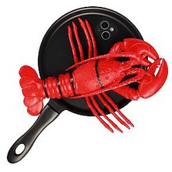 Frying Pan Phone Case for iPhone 14 Funny Lobster Skillet Phone Case