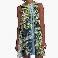Glowing Skillet Band Morning Light A-Line Dress
