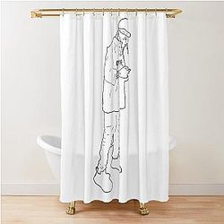 Ski Mask the Slump God Outlines Shower Curtain