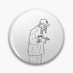 Ski Mask The God outlines Pin
