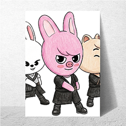 Skzoo Wolf Chan Leader spirit Skzoo Posters