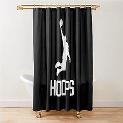 Hoops Basketball Playee Fan Slam Dunk Shower Curtain