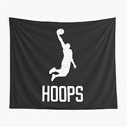 Hoops Basketball Ball Slam Dunk Fan Tapestry