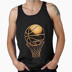 Basketball And Player Slam Dunk Hoops Tank Top