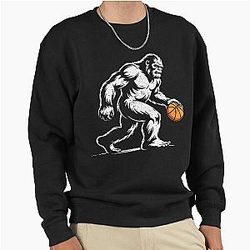 Sasquatch Bigfoot Basketball Player Slam Dunk Hoops Pullover Sweatshirt
