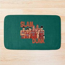 Slam dunk basketball for bath mat