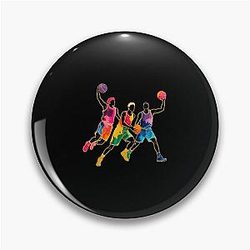 Colorful Graffiti Basketball Players Slam Dunk Fan Hoops