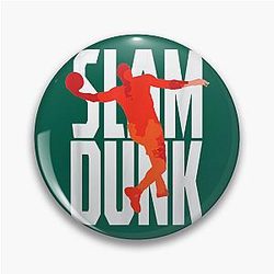 Slam Dunk Basketball Pin
