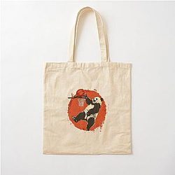 Basketball Panda Bear Slam Dunk Artwork Cotton Tote Bag