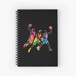 Colorful Graffiti Basketball Fan Notebook