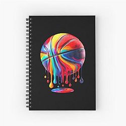 Respect The Basketball Ball Hoop Spiral Notebook