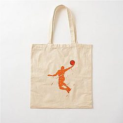 Colorful Basketball Fan Hoops Cotton Tote Bag