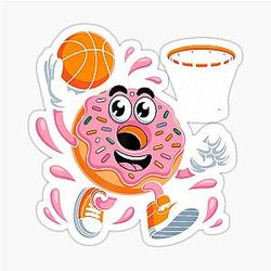 Funny Basketball Player Slam Dunk Fan Hoops Sticker